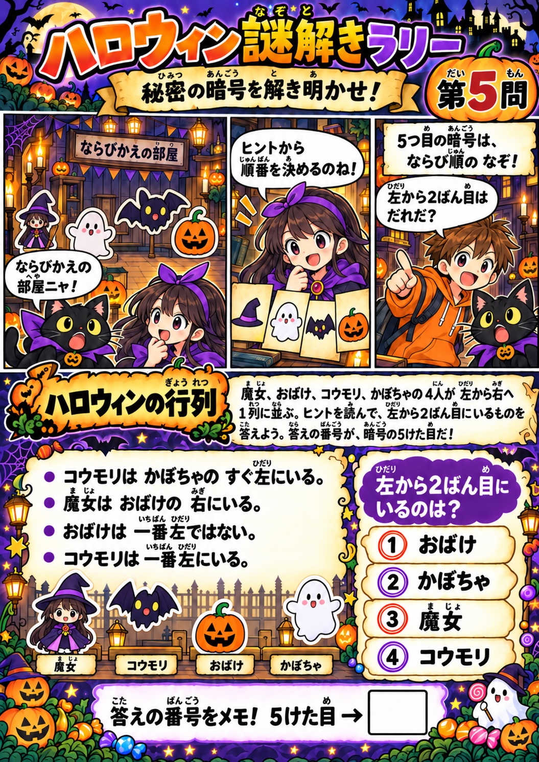 ハロウィン謎解きラリー 第5問 ハロウィンの行列